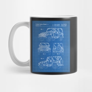 Off Road Sports Car Patent - Car Lover Off Roading Art - Blueprint Mug